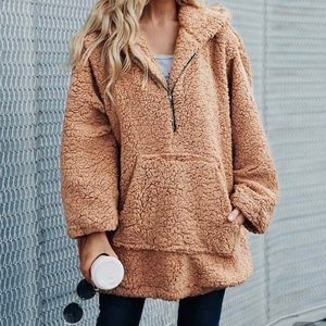 Oversized teddy sweatshirt